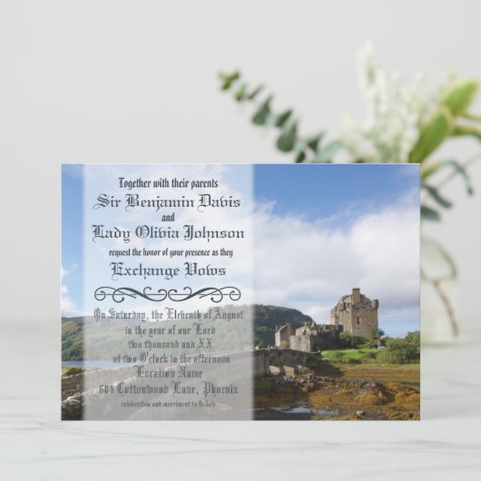 Faire-part de mariage médiévale (Debout devant)