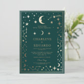 Faire-part de mariage médiévale d'Indigo Gold Ivy (Debout devant)