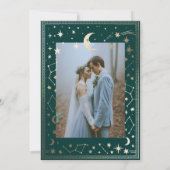 Faire-part de mariage médiévale d'Indigo Gold Ivy (Dos)