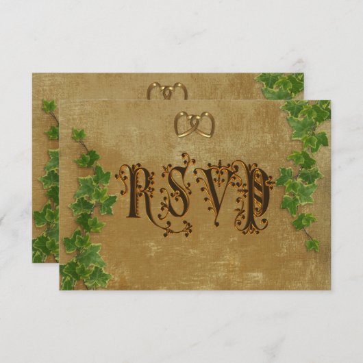 Faire-part de mariage médiévale RSVP (Devant / Derrière)