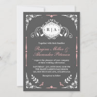 Faire-part de mariage médiévale Vintage