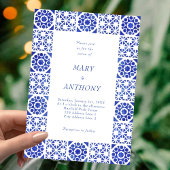 Faire-part de mariage Méditerranée bleue