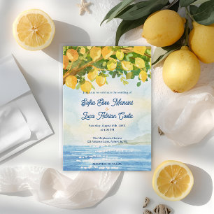 Faire-part de mariage méditerranéen Costa Brava au