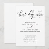 Faire-part de mariage "Meilleur Jour pour toujours (Devant / Derrière)