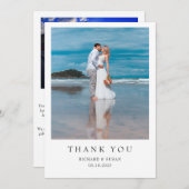 Faire-part de mariage Merci simple (Devant / Derrière)