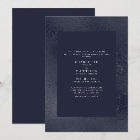 Faire-part de mariage métallurgique (Devant / Derrière)