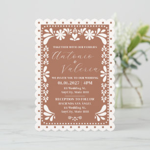 Faire-Part de Mariage Mexicain en Terre Cuite Pape