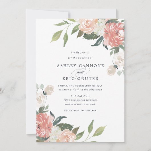 Faire-part de mariage mi-été (Devant)