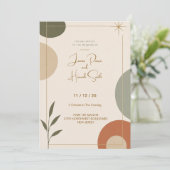 Faire-part de mariage Mid-Century Modern (Debout devant)