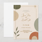 Faire-part de mariage Mid-Century Modern (Devant / Derrière)