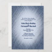 Faire-part de mariage Midnight Blue Denim (Devant)