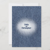 Faire-part de mariage Midnight Blue Denim (Dos)
