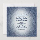 Faire-part de mariage Midnight Blue Denim (Devant)