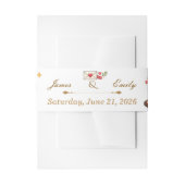 Faire-part de mariage mignons avec bandeau ventral (Devant example)