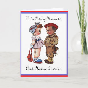 Faire-part de mariage militaire