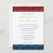 Faire-part de mariage militaire Coeur du drapeau s (Dos)