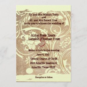 Faire-part de mariage minable de parchemin