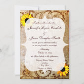 Faire-part de mariage minable rustique de remous (Devant)