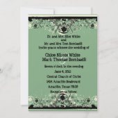 Faire-part de mariage minable vert noir de (Devant)