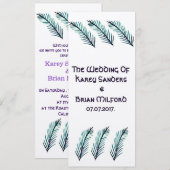 Faire-part de mariage minimal (Devant / Derrière)