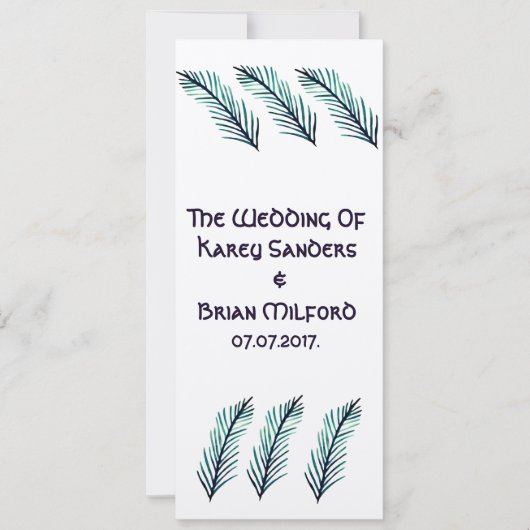 Faire-part de mariage minimal (Devant)