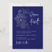 Faire-part de mariage minimal de la Marine royale (Devant)