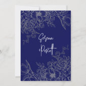 Faire-part de mariage minimal de la Marine royale (Dos)