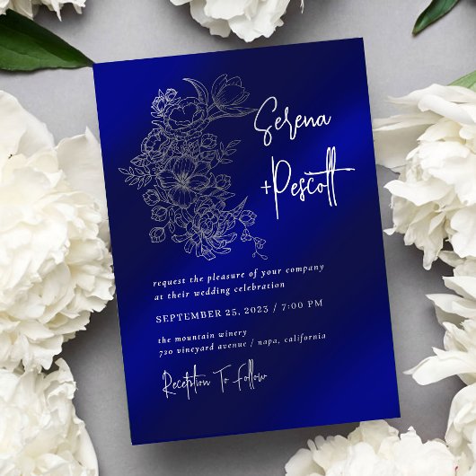 Faire-part de mariage minimal de la Marine royale