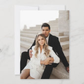 Faire-part de mariage minimal moderne avec photo (Dos)