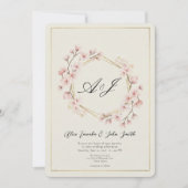 Faire-part de mariage minimal moderne – Élégant JP (Devant)