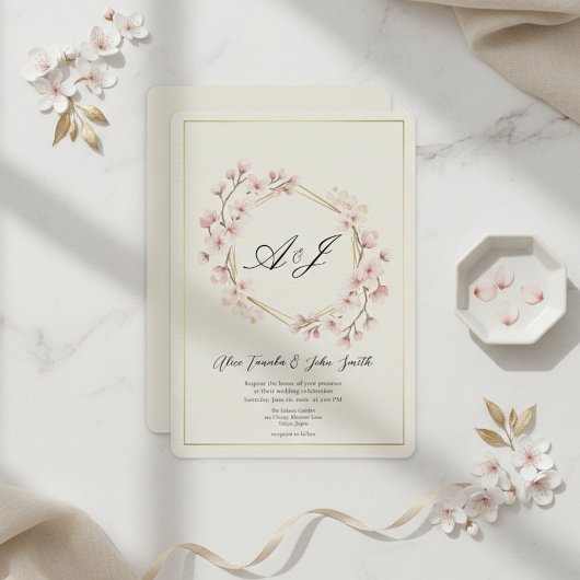 Faire-part de mariage minimal moderne – Élégant JP