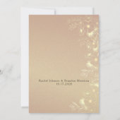 Faire-part de mariage minimal or rose (Dos)