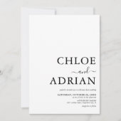 Faire-part de mariage minimal simple (Devant)