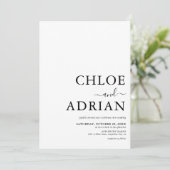 Faire-part de mariage minimal simple (Debout devant)