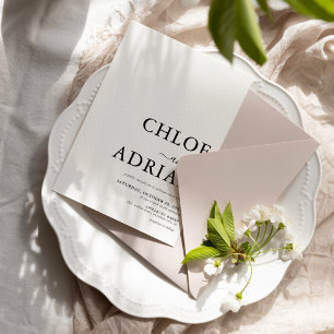 Faire-part de mariage minimal simple