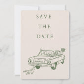 Faire-part de mariage minimal vert 2025 (Dos)