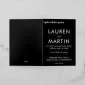 Faire-part de mariage minimale simple en noir et b (Mise à l'extérieur)