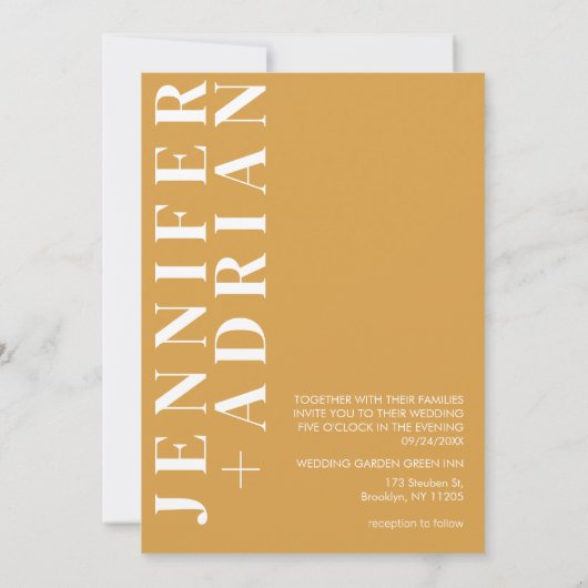 Faire-part de mariage minimaliste (Dos)