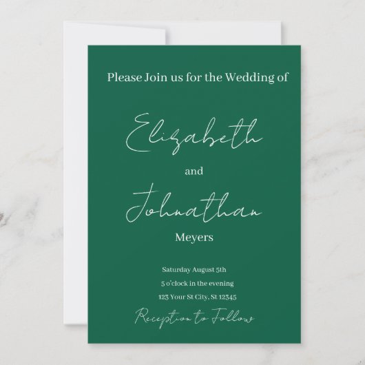 faire-part de mariage minimaliste (Devant)