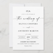 Faire-part de mariage minimaliste (Devant)