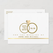 faire-part de mariage minimaliste (Devant / Derrière)