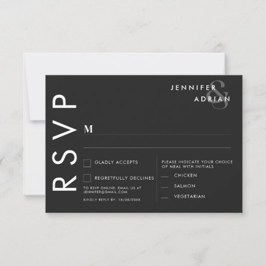 Faire-part de mariage minimaliste (Devant)