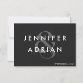 Faire-part de mariage minimaliste (Dos)