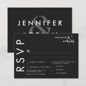 Faire-part de mariage minimaliste (Devant / Derrière)