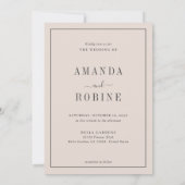 Faire-part de mariage minimaliste (Dos)