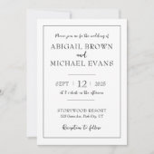 Faire-part de mariage minimaliste (Devant)