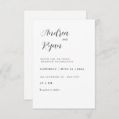 Faire-part de mariage minimaliste (Devant / Derrière)