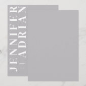 Faire-part de mariage minimaliste (Devant / Derrière)