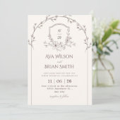 Faire-part de mariage minimaliste (Debout devant)