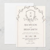Faire-part de mariage minimaliste (Devant / Derrière)